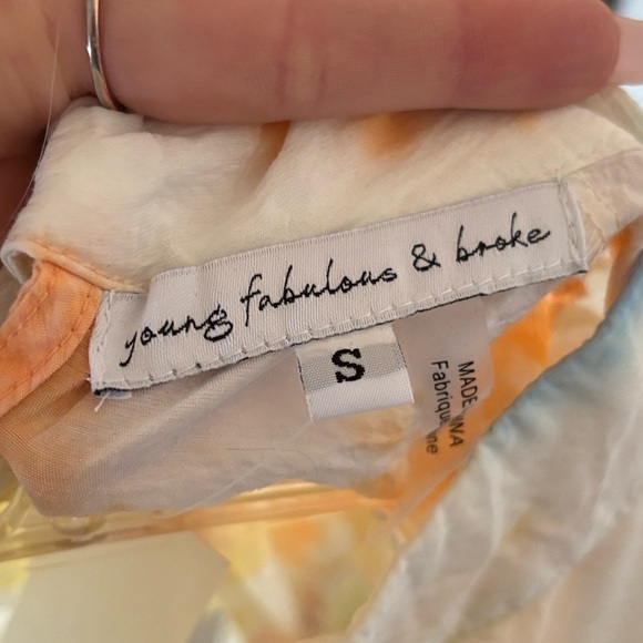 Brand New Young Fabulous & Broke Tie Dye Ruffle Tiered Open Back Cruz Maxi Dress - Picture 11 of 15